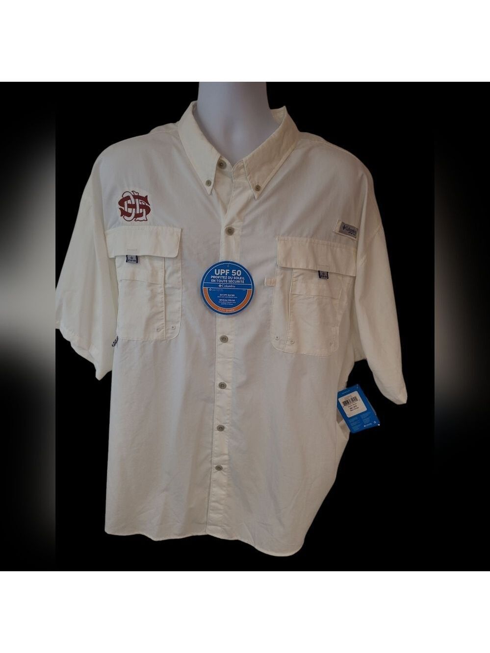 Men's Columbia Button Down Short Sleeve Shirt Size 3X
